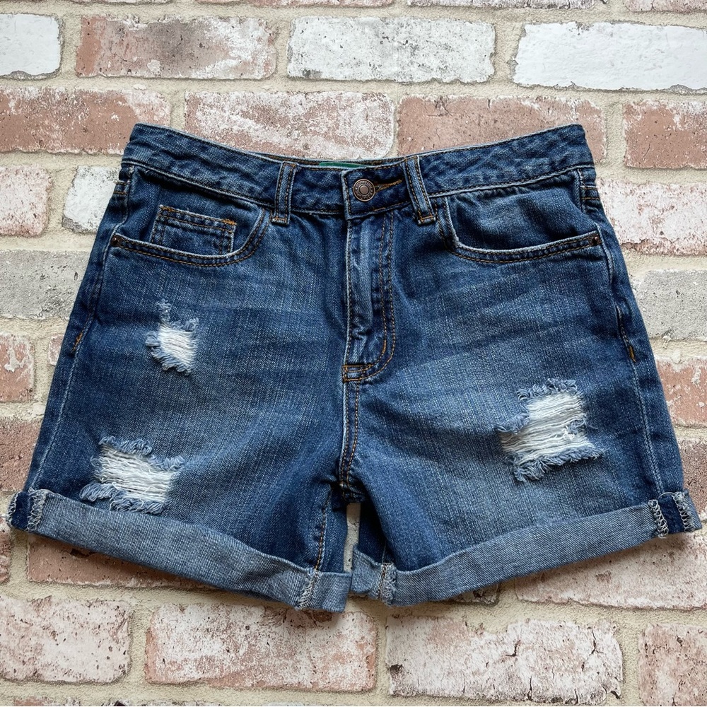 Signature Eight Distressed Jean Shorts | Medium Wash | Women’s Size Small